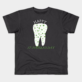 happy st patrick's day tooth, for funny dentist Kids T-Shirt